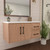 Victoria 42" Plywood Wall-Mount Vanity with Reinforced Acrylic Sink (RIGHT DRAWER)