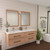 Victoria 30+30" Plywood Wall-Mount Vanity with Reinforced DOUBLE Acrylic Sink