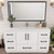 Victoria 60" Plywood Freestanding Vanity with Reinforced Acrylic SINGLE Sink