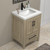 VIV 24" Solid Wood Freestanding Bathroom Vanity with Reinforced Acrylic Sink