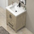 VIV 24" Solid Wood Freestanding Bathroom Vanity with Reinforced Acrylic Sink