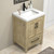 VIV 24" Solid Wood Freestanding Bathroom Vanity with Reinforced Acrylic Sink