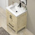 VIV 24" Solid Wood Freestanding Bathroom Vanity with Reinforced Acrylic Sink