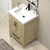 VIV 24" Solid Wood Freestanding Bathroom Vanity with Reinforced Acrylic Sink