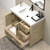 VIV 36" Solid Wood Freestanding Bathroom Vanity with Reinforced Acrylic Sink (Right)