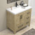 VIV 36" Solid Wood Freestanding Bathroom Vanity with Reinforced Acrylic Sink (Right)