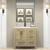 VIV 36" Solid Wood Freestanding Bathroom Vanity with Reinforced Acrylic Sink (Right)