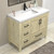 VIV 42" Solid Wood Freestanding Bathroom Vanity with Reinforced Acrylic Sink (Left)