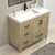 VIV 42" Solid Wood Freestanding Bathroom Vanity with Reinforced Acrylic Sink (Left)