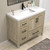 VIV 42" Solid Wood Freestanding Bathroom Vanity with Reinforced Acrylic Sink (Left)