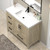 VIV 42" Solid Wood Freestanding Bathroom Vanity with Reinforced Acrylic Sink (Left)