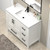 VIV 42" Solid Wood Freestanding Bathroom Vanity with Reinforced Acrylic Sink (Right)