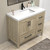 VIV 42" Solid Wood Freestanding Bathroom Vanity with Reinforced Acrylic Sink (Right)