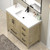 VIV 42" Solid Wood Freestanding Bathroom Vanity with Reinforced Acrylic Sink (Right)