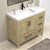 VIV 42" Solid Wood Freestanding Bathroom Vanity with Reinforced Acrylic Sink (Right)