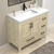VIV 42" Solid Wood Freestanding Bathroom Vanity with Reinforced Acrylic Sink (Right)