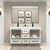 VIV 60" Solid Wood Freestanding Bathroom Vanity with Reinforced Double Acrylic Sink
