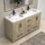 VIV 60" Solid Wood Freestanding Bathroom Vanity with Reinforced Double Acrylic Sink