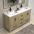 VIV 60" Solid Wood Freestanding Bathroom Vanity with Reinforced Double Acrylic Sink