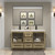 VIV 60" Solid Wood Freestanding Bathroom Vanity with Reinforced Double Acrylic Sink