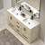 VIV 60" Solid Wood Freestanding Bathroom Vanity with Reinforced Double Acrylic Sink