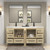 VIV 72" Solid Wood Freestanding Bathroom Vanity with Reinforced Double Acrylic Sink