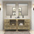 VIV 72" Solid Wood Freestanding Bathroom Vanity with Reinforced Double Acrylic Sink