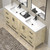 VIV 72" Solid Wood Freestanding Bathroom Vanity with Reinforced Double Acrylic Sink