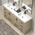 VIV 72" Solid Wood Freestanding Bathroom Vanity with Reinforced Double Acrylic Sink