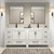 VIV 84" Solid Wood Freestanding Bathroom Vanity with Reinforced Double Acrylic Sink