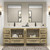 VIV 84" Solid Wood Freestanding Bathroom Vanity with Reinforced Double Acrylic Sink