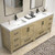 VIV 84" Solid Wood Freestanding Bathroom Vanity with Reinforced Double Acrylic Sink