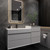 MAX 55" Wall Mounted Bathroom Vanity with Reinforced Acrylic Sink (36" + 20")