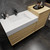 MAX 55" Wall Mounted Bathroom Vanity with Reinforced Acrylic Sink (36" + 20")