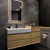 MAX 55" Wall Mounted Bathroom Vanity with Reinforced Acrylic Sink (36" + 20")