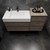 MAX 55" Wall Mounted Bathroom Vanity with Reinforced Acrylic Sink (36" + 20")