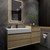 MAX 55" Wall Mounted Bathroom Vanity with Reinforced Acrylic Sink (36" + 20")