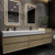 MAX 80" Wall Mounted Bathroom Vanity with Reinforced Acrylic Double Sink (60D" + 20")