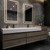 MAX 92" Wall Mounted Bathroom Vanity with Reinforced Acrylic Double Sink (72D" + 20")