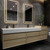 MAX 92" Wall Mounted Bathroom Vanity with Reinforced Acrylic Double Sink (72D" + 20")
