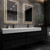 MAX 92" Wall Mounted Bathroom Vanity with Reinforced Acrylic Double Sink (72D" + 20")
