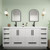 Carla 72" Freestanding Bathroom Vanity with Double Sink