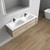 Bristol 60’’ Floating Bathroom Vanity Set with Acrylic Double Sink