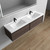 Bristol 72’’ Floating Bathroom Vanity Set with Acrylic Double Sink