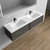 Bristol 72’’ Floating Bathroom Vanity Set with Acrylic Double Sink