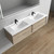 Bristol 72’’ Floating Bathroom Vanity Set with Acrylic Double Sink