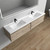 Bristol 84’’ Floating Bathroom Vanity Set with Acrylic Double Sink