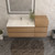 Botto 62'' Wall-mounted Bathroom Vanity with Reinforced Acrylic Sink (42" + 20")