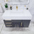 Belair 36’’ Wall Mount Bathroom Vanity with Reinforced Acrylic Sink Top (Left Drawer)