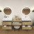 King Set 72" Floating Vanity & Table Set (24" + 24" + 24")